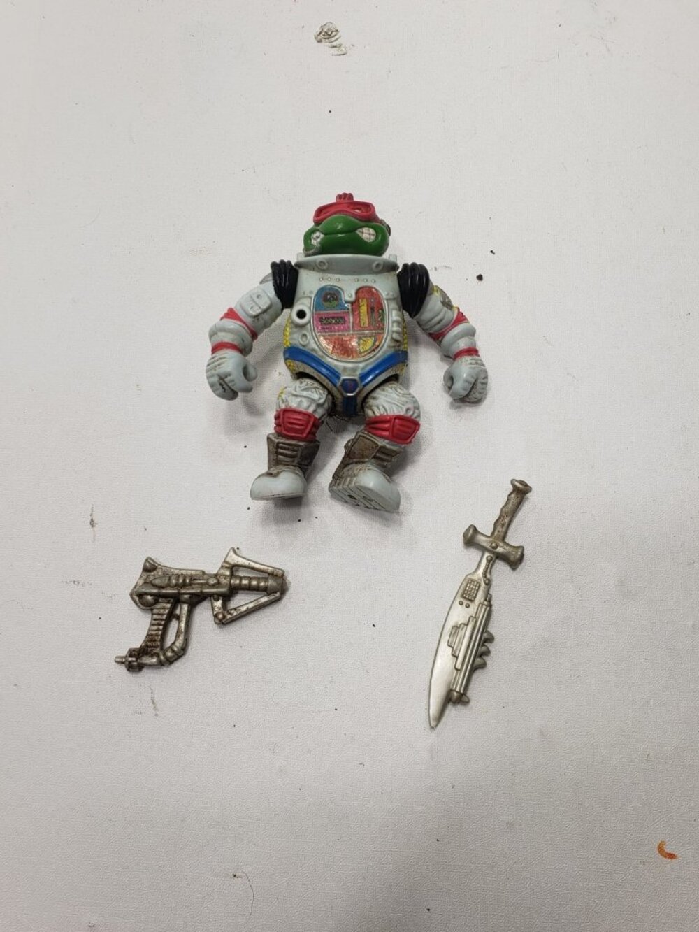 TMNT Space Cadet Raphael 1991 Playmates Figure Parts Accessories Lot Incomplete